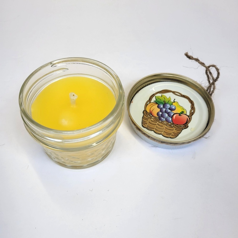 Hand-Poured‎ Rosehill Lemon Drops Scented Candle Glass Mason Jar 2.5"